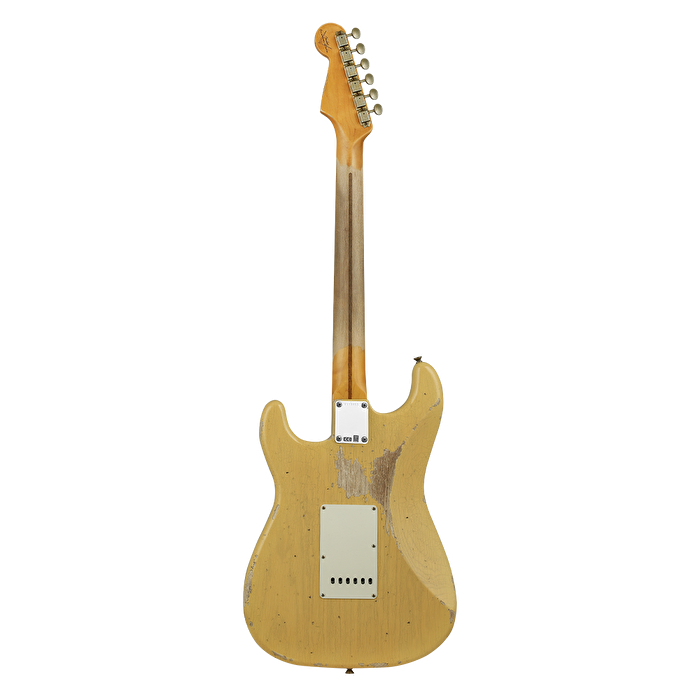 FENDER Custom Shop 1957 Stratocaster Heavy Relic Akçaağaç Klavye Nocaster Blonde Elektro Gitar