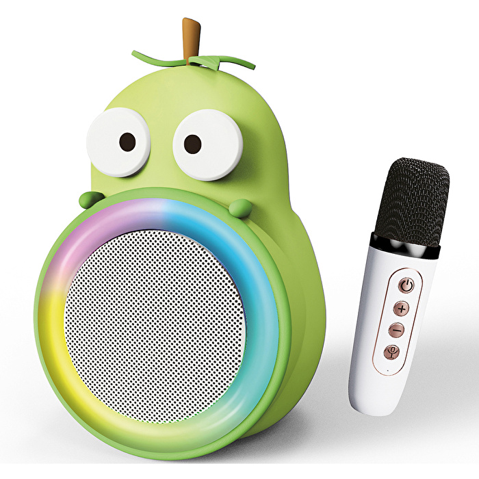 SUNIX 20W 2400 mAh Karaoke Mikrofonlu Ledli Bluetooth Hoparlör