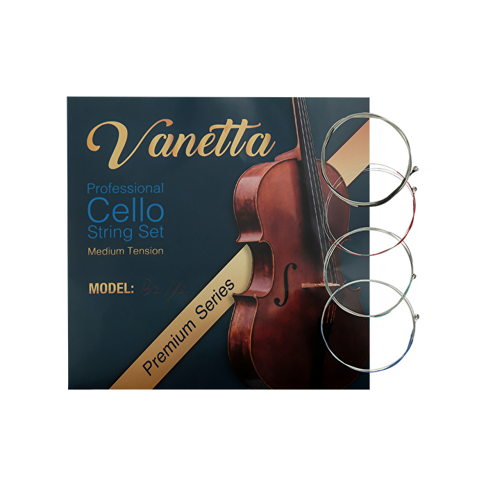 VANETTA VNT-B2 1/2 Öğrenci Çello Takım Tel / 1/2 Boy