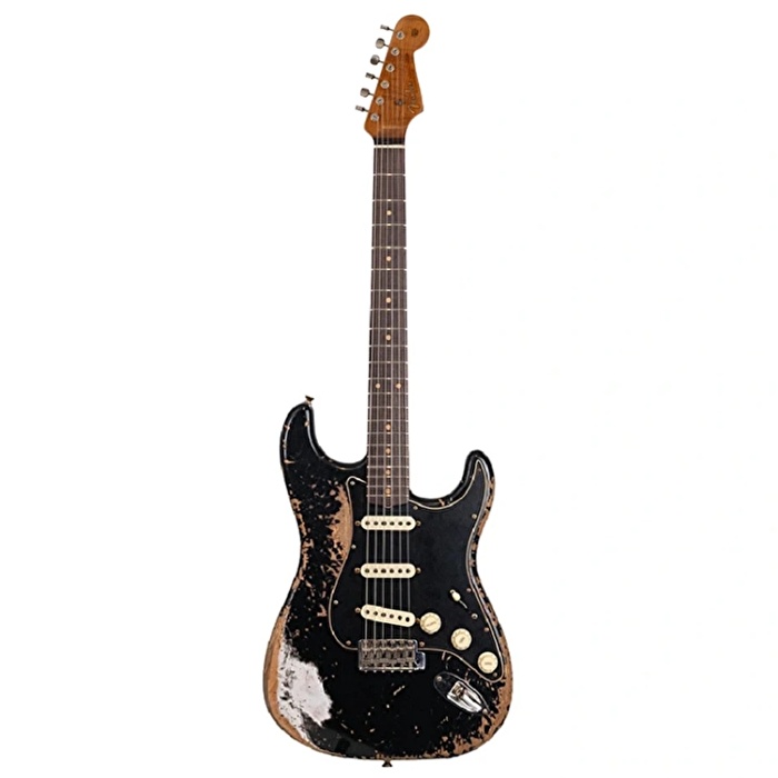 Fender Custom Shop Limited Edition Dual-Mag II Stratocaster Super Heavy Relic Aged Black Elektro Gitar