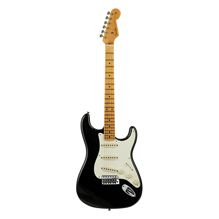 FENDER Custom Shop 1957 Stratocaster Journeyman Relic Akçaağaç Klavye Black Elektro Gitar