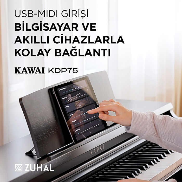 KAWAI KDP75W Beyaz Dijital Piyano  (Tabure & Kulaklık Hediyeli)