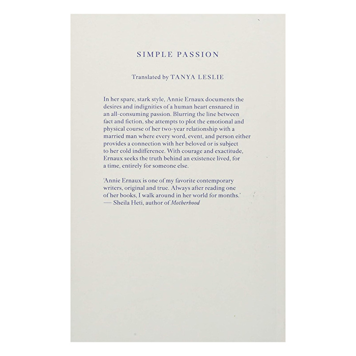 Annie Ernaux - Simple Passion