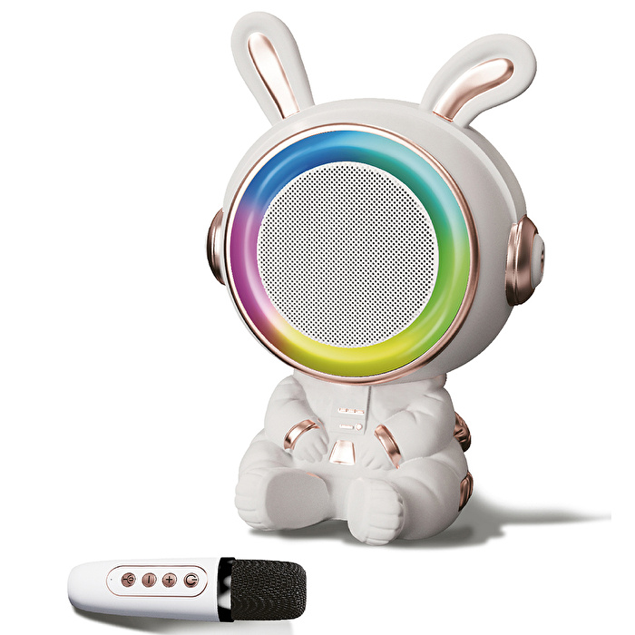 SUNIX 20W 2400 mAh Karaoke Mikrofonlu Ledli Bluetooth Hoparlör