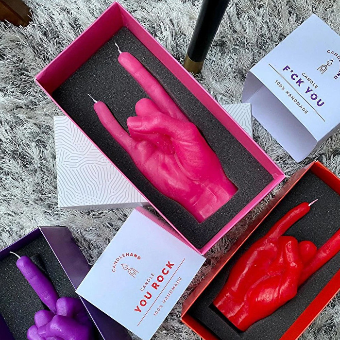 CANDLE HAND You Rock Mum Pembe