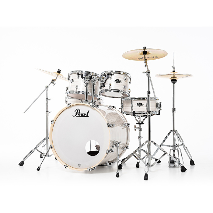 PEARL EXX725SBR/C777 Export EXX Slipstream White 5 Parça (22B/10T/12T/16F/14S) HWP-834 Aksam Setli ve Sabian SBR Zil Setli Akustik Davul Seti