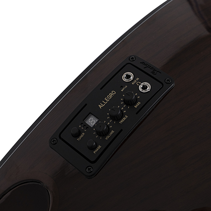 Ceviz Ağacı Gövde Sedef Klavye Kısa Sap EQ Sistemli Bağlama