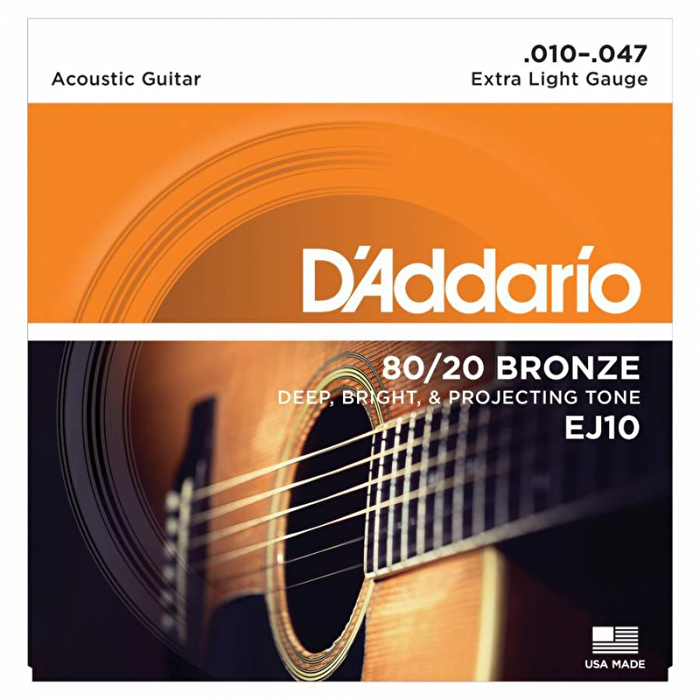 Daddario EJ10 Akustik Gitar 10-47 Takım Tel