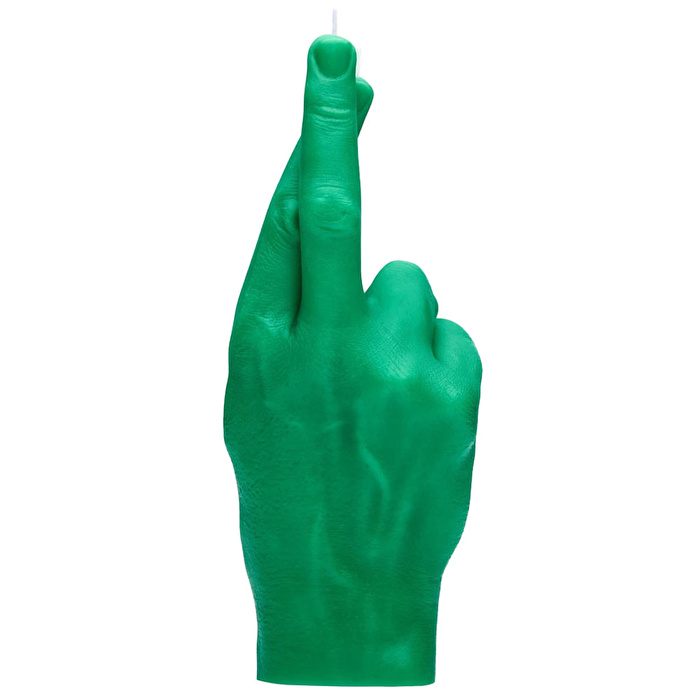 CANDLE HAND Crossed Fingers Mum Yeşil