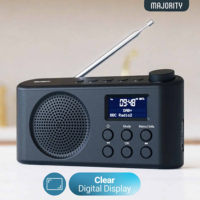 MAJORITY Orwell Saat Radyo Bluetooth Hoparlör