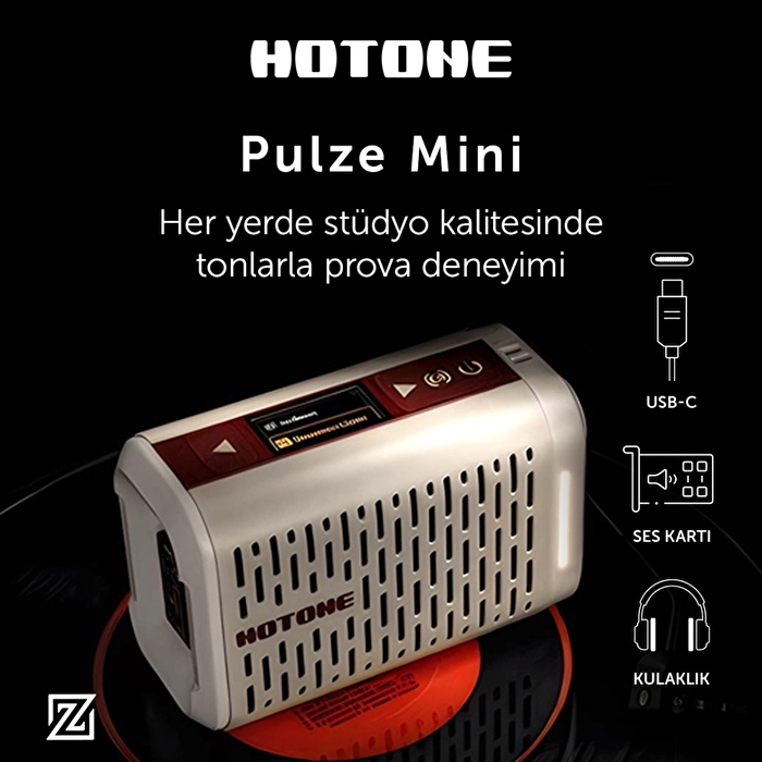 Hotone Pulze Mini Beyaz Elektro Gitar Amfisi