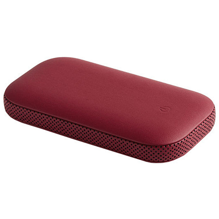 LEXON Powersound Deri Kablosuz Şarj Cihazı ve Bluetooth Hoparlör Kırmızı