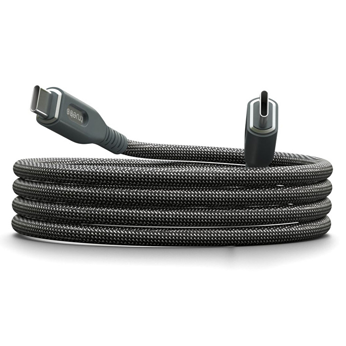TRUEBO MagneticPro Dayanıklı Şarj ve Veri Kablosu - Siyah