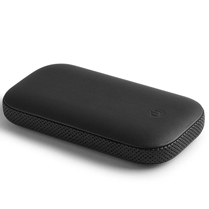 LEXON Powersound Deri Kablosuz Şarj Cihazı ve Bluetooth Hoparlör Siyah