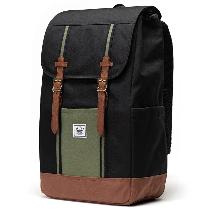 HERSCHEL Retreat™ Backpack Black/Four Leaf Clvr/Sddle Brn Çanta
