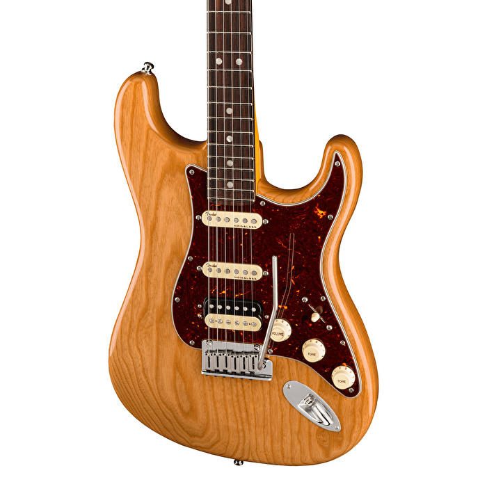 Fender American Ultra Stratocaster HSS Gülağacı Klavye Aged Natural Elektro Gitar