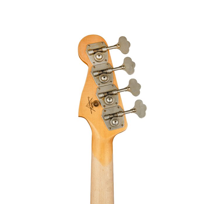 Fender Custom Shop 1963 Precision Bass Journeyman Relic Aged Olympic White Bas Gitar