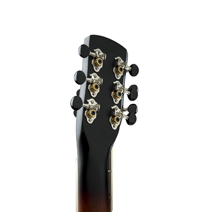 Gretsch G9241 Alligator Round Neck Maun Gövde Two-Color Sunburst Elektro Resonator Gitar