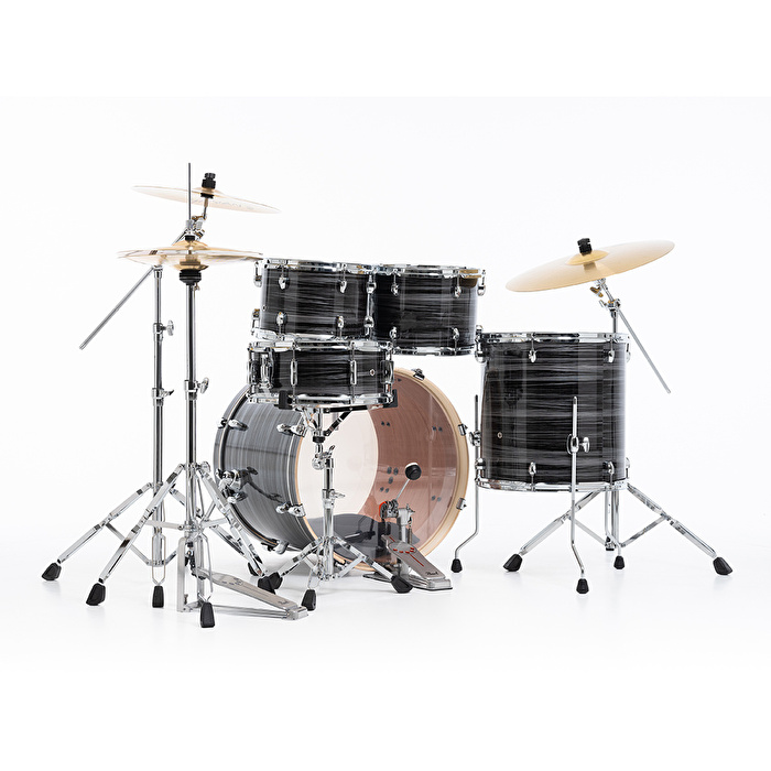 PEARL EXX725SBR/C778 Export EXX Graphite Silver Twist 5 Parça (22B/10T/12T/16F/14S) HWP-834 Aksam Setli ve Sabian SBR Zil Setli Akustik Davul Seti