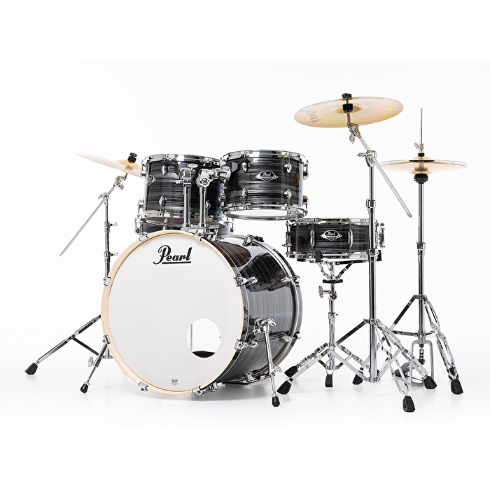 PEARL EXX725SBR/C778 Export EXX Graphite Silver Twist 5 Parça (22B/10T/12T/16F/14S) HWP-834 Aksam Setli ve Sabian SBR Zil Setli Akustik Davul Seti