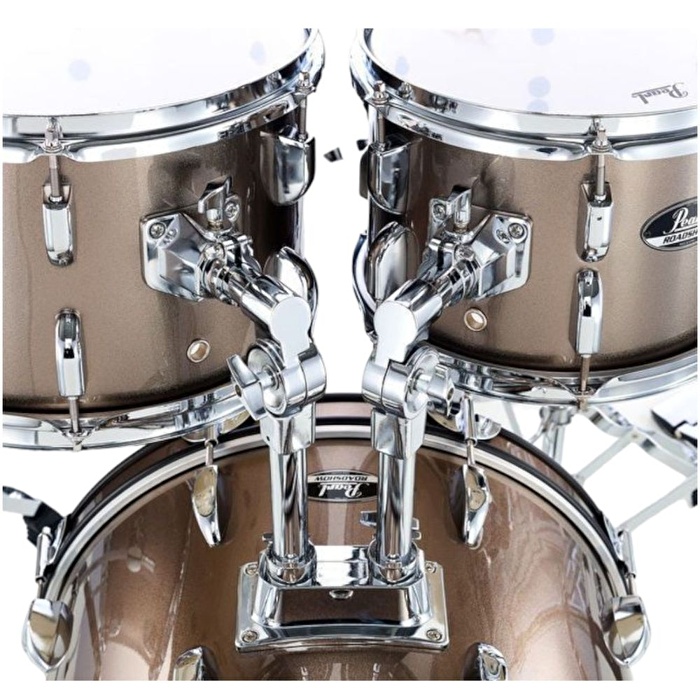 PEARL RS585BC/C707 Roadshow Bronz Metalik 5 Parça (18B/10T/12T/14F/13S) Aksamlı ve Zilli Akustik Davul Seti