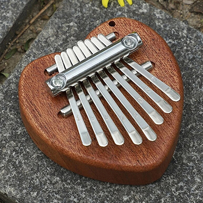 YOGIXO Mini Kalimba 8 Notalı - Ahşap Kalp