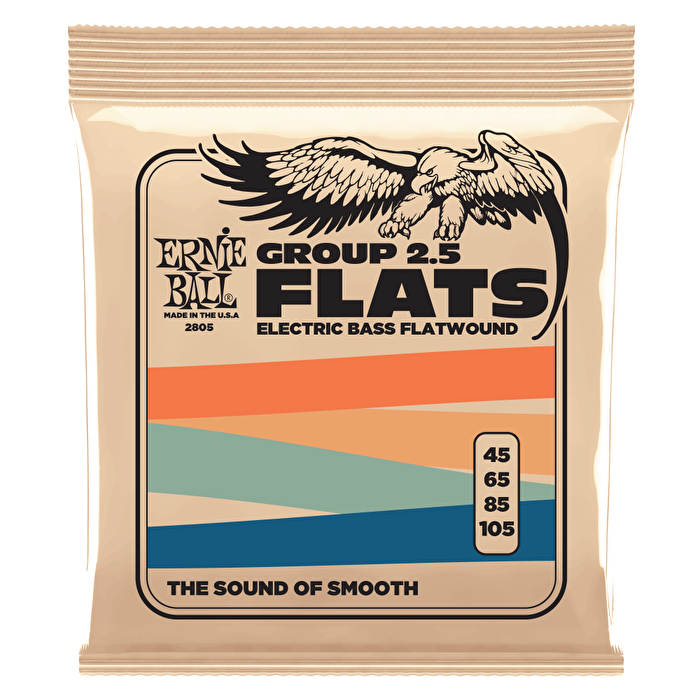 Ernie Ball Flatwound Group 2.5 Bas Gitar Teli - 45-105