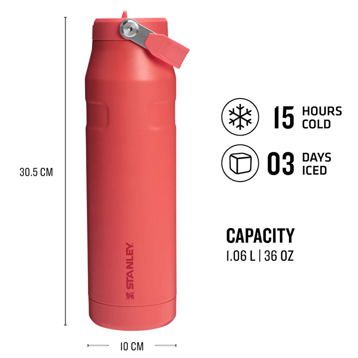 STANLEY The IceFlow™ Bote Flip Straw 2.0 1.06L / 36oz Hot Coral