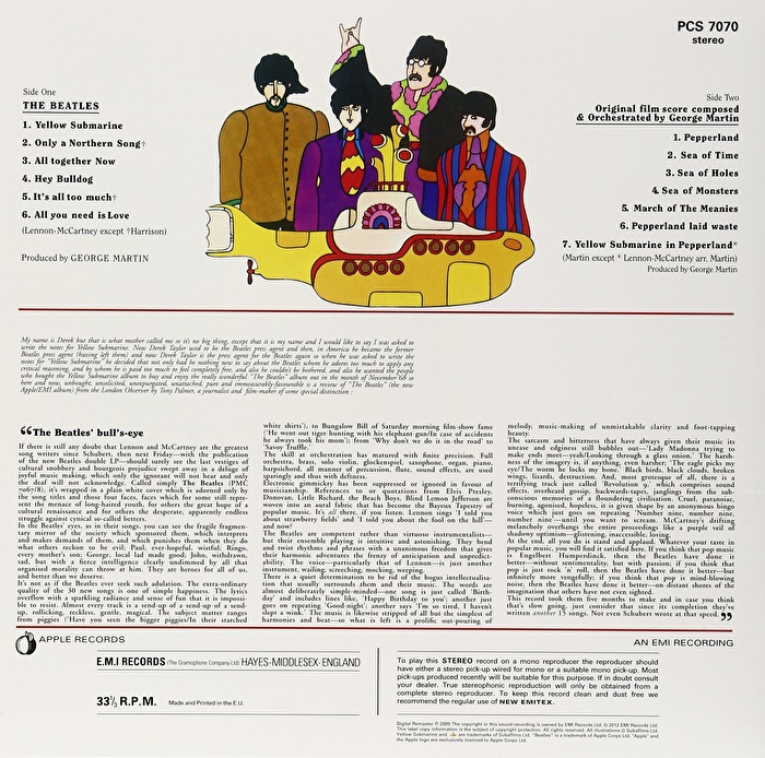 The Beatles - Yellow Submarine (2012 Reissue, Remastered, Stereo, 180 Gram)