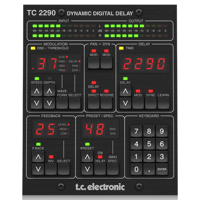 TC Electronic TC2290-DT Dinamik Delay Plug-In  Masa Üstü Kontrol Arayüzü