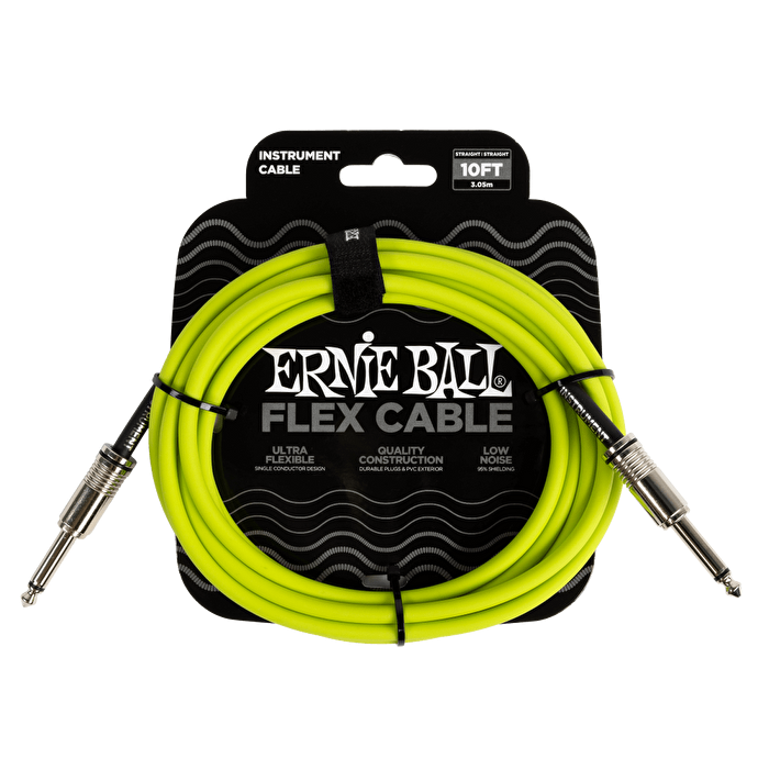 ERNIE BALL P06414 Flex Enstrüman Kablosu 10ft-Yeşil