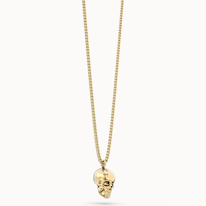 CHOCLI 18 Ayar Altın Kaplama Skull Kolye