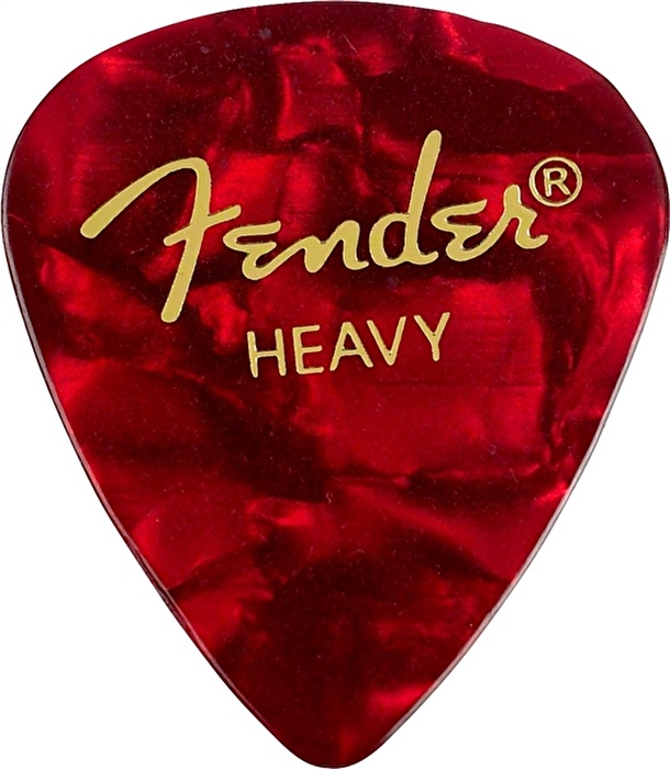 Fender 351 Shape Premium Picks Heavy 12'li Paket Kırmızı Pena