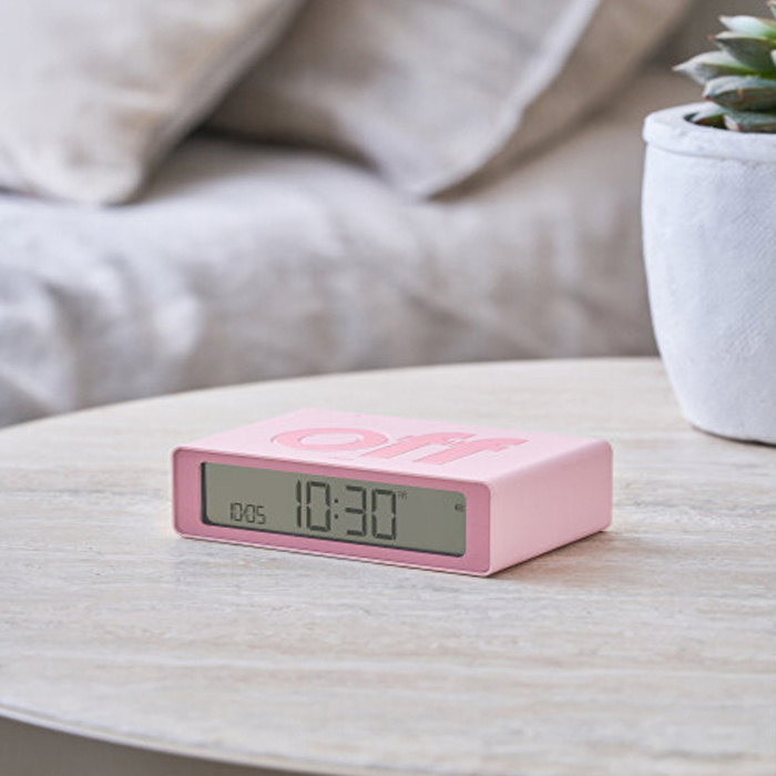 LEXON Flip Mini Şarj Edilebilir Alarm Saat  Pembe