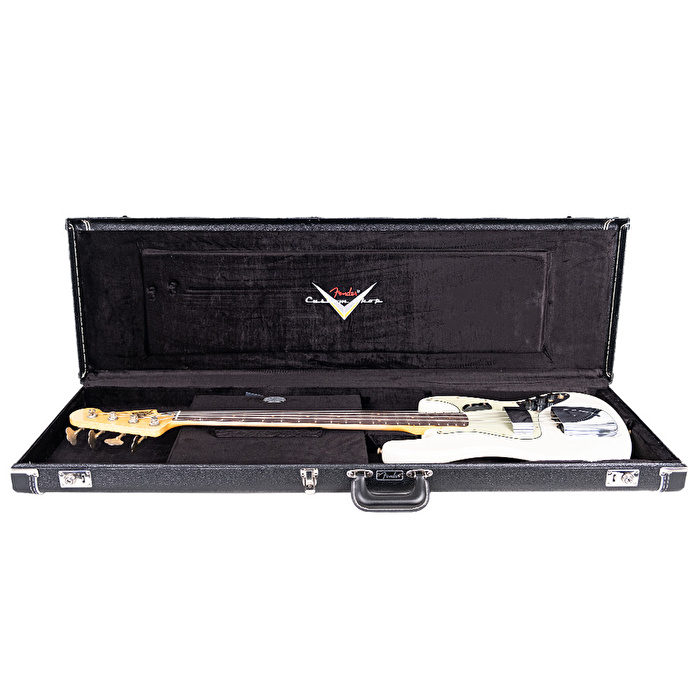 Fender Custom Shop Limited Edition 1964 Jazz Bass Journeyman Relic Aged Olympic White Bas Gitar