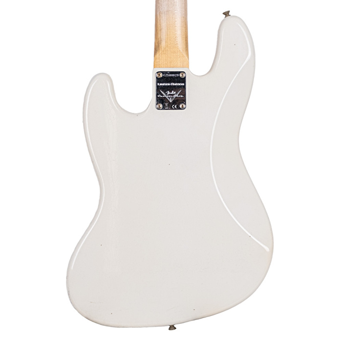 Fender Custom Shop Limited Edition 1964 Jazz Bass Journeyman Relic Aged Olympic White Bas Gitar