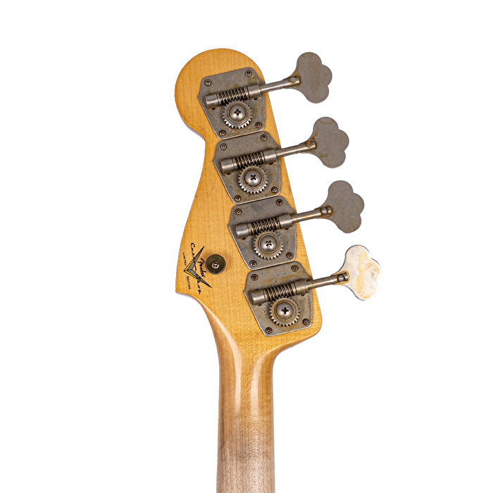 Fender Custom Shop Limited Edition 1964 Jazz Bass Journeyman Relic Aged Olympic White Bas Gitar