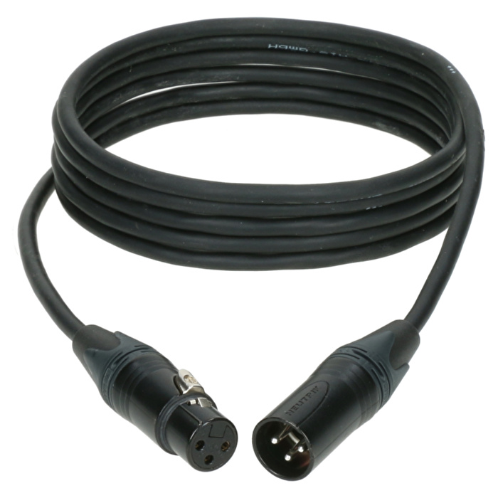 Klotz Pro Dijital Lead D3 XLR NEUTRIK Uçlu Siyah AES & DMX Kablosu 5mT