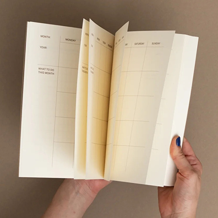 PAPER STREET Everyday Planner - Cacao Defter