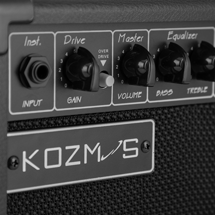 KOZMOS KGP-STG10HSS-BK Siyah Elektro Gitar + Kozmos 10W Amfi Başlangıç Paketi