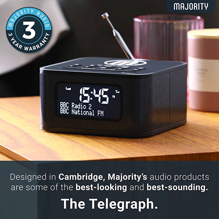 MAJORITY Knapton Saat Radyo Bluetooth Hoparlör