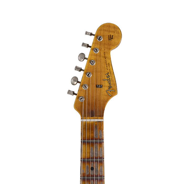 Fender Custom Shop Limited Edition 1958 Stratocaster Heavy Relic Akçaağaç Klavye Super Faded Aged Taos Turquoise Elektro Gitar