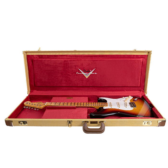 Fender Custom Shop 1958 Stratocaster Relic Akçaağaç Klavye Faded Aged Chocolate 3 Color Sunburst Elektro Gitar