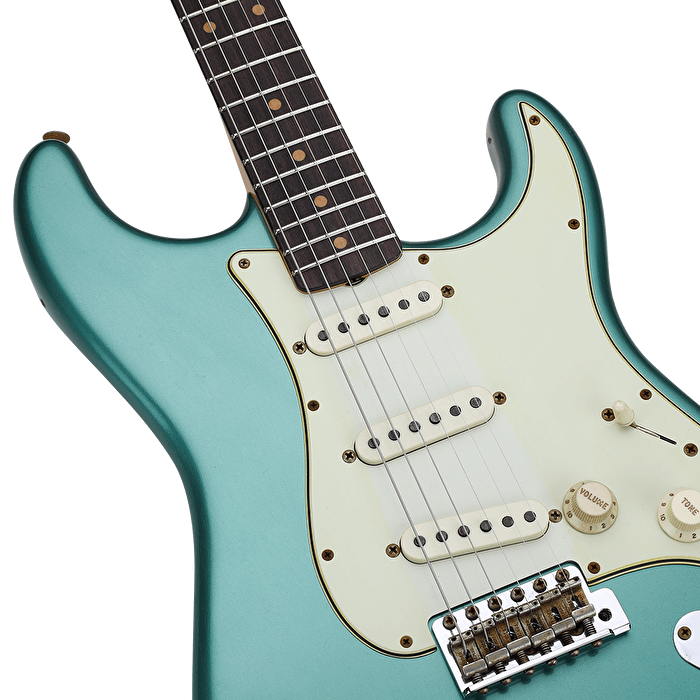 Fender Custom Shop S20 Limited Edition 1960 Stratocaster Journeyman Relic Faded Aged Sherwood Green Metallic Elektro Gitar