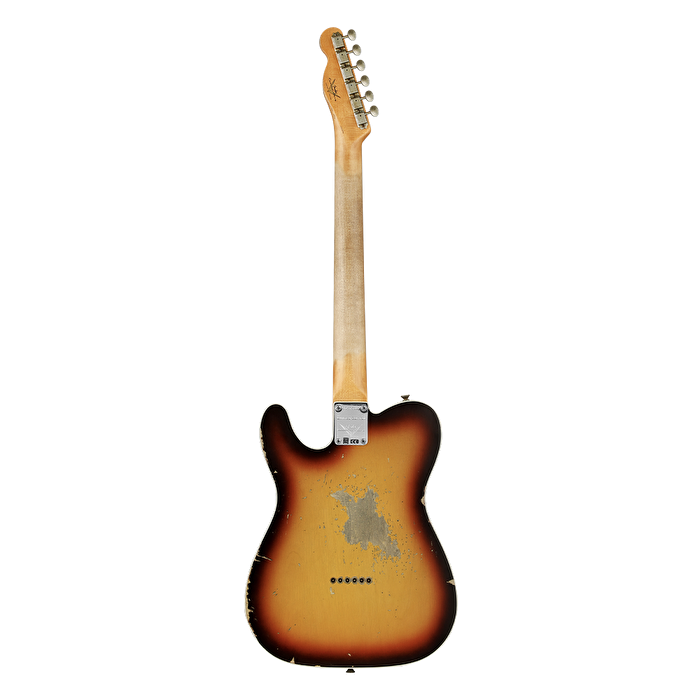 Fender Custom Shop LTD 1960 Telecaster Custom Heavy Relic Chocolate 3 Ton Sunburst Elektro Gitar