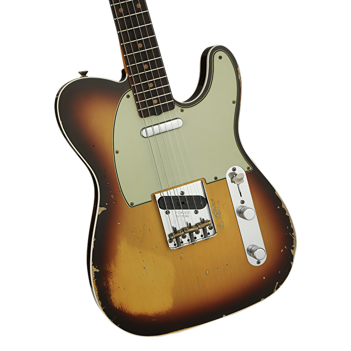 Fender Custom Shop LTD 1960 Telecaster Custom Heavy Relic Chocolate 3 Ton Sunburst Elektro Gitar