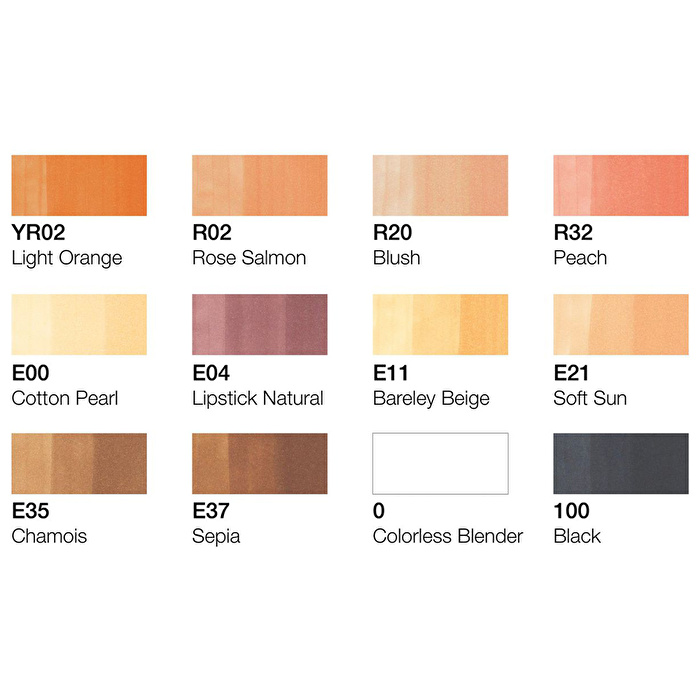 COPIC Sketch 12'li Set Skin Tones