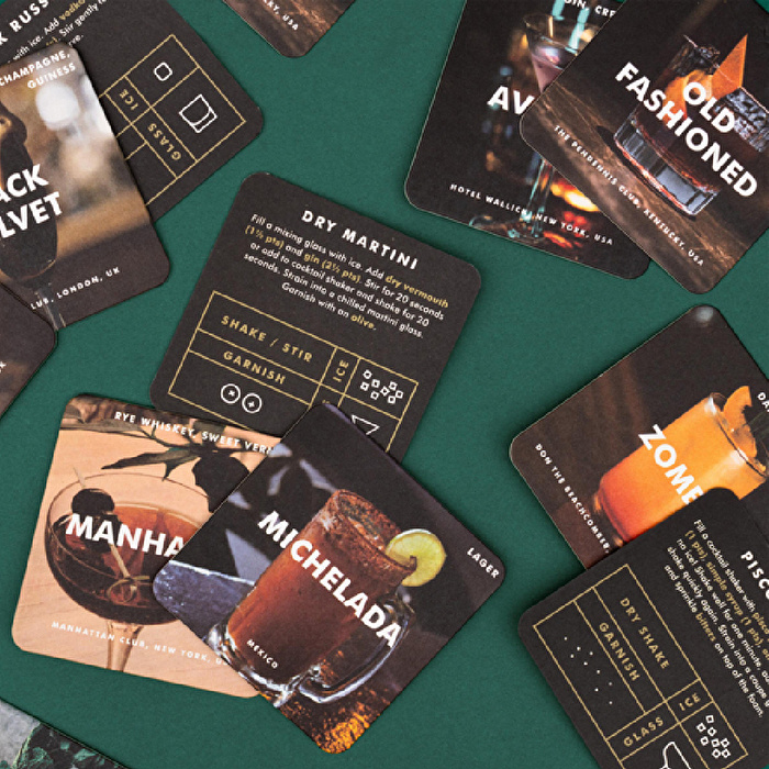 SUCK UK Kokteyl Tarifleri Bardak Altlık Seti