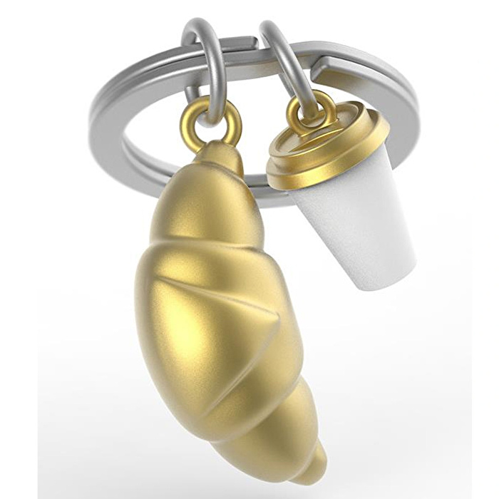 METALMORPHOSE Kruvasan Kahve Fincanı Anahtarlık