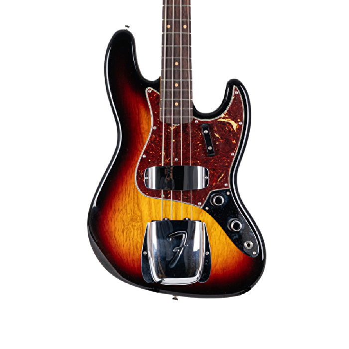 Fender Custom Shop 1961 Jazz Bass NOS Bleached 3 Ton Sunburst Bas Gitar